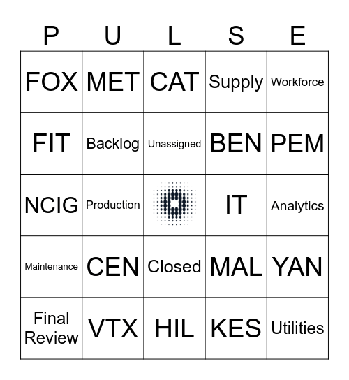 Support Stand Up Bingo Card