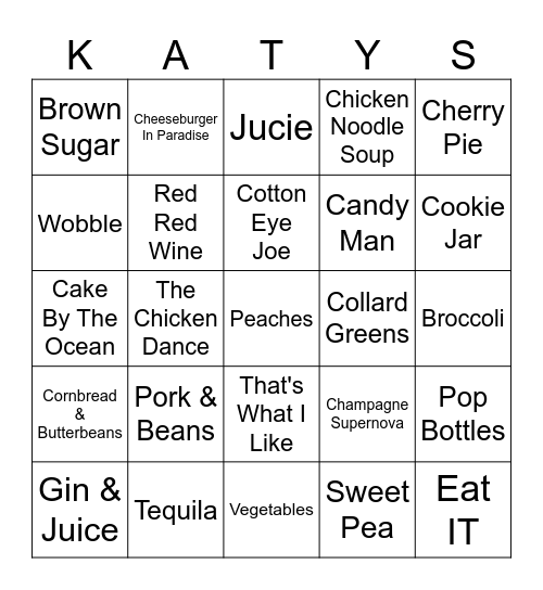 All About That Baste Bingo Card