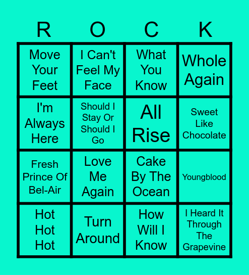 Beats N Bingo 7 (Round 1) Bingo Card
