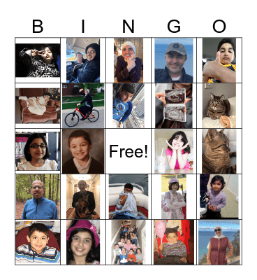 Family Bingo Card
