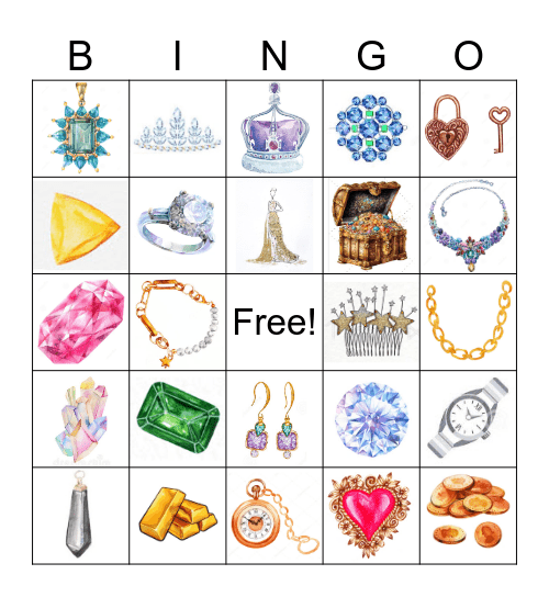 All That Glitters Bingo Card
