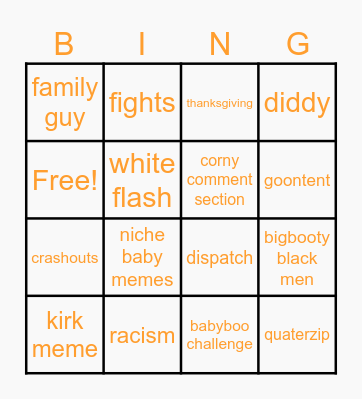 Reels Bingo Card