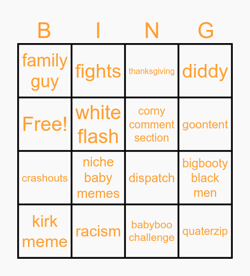 Reels Bingo Card