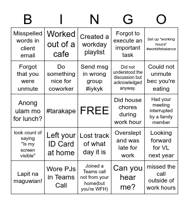 ASCENDION X MAYA YEAR-END PARTY Bingo Card