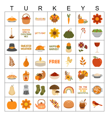 HAPPY THANKSGIVING TEAM WENDY! Bingo Card
