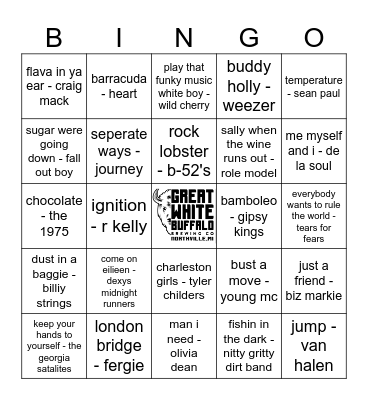 Nolan's Mix 3.0 Bingo Card