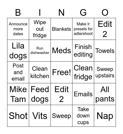 Wesb4thanks Bingo Card
