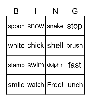 3 and 4 Bingo Card