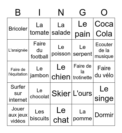 Zich voostellen Bingo Card