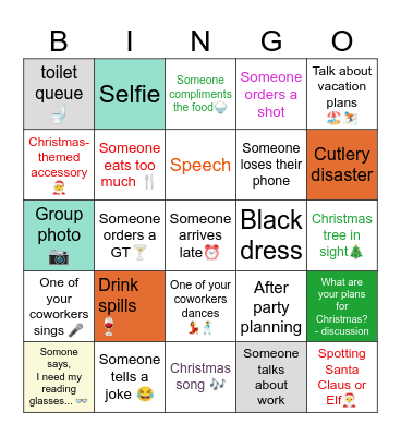 Hidex Christmas Party Bingo Card