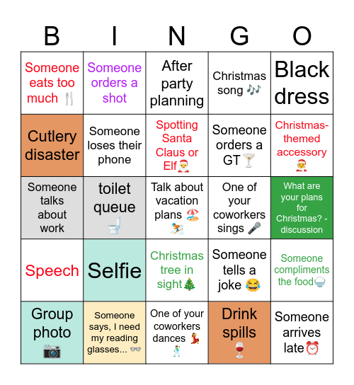 Hidex Christmas Party Bingo Card