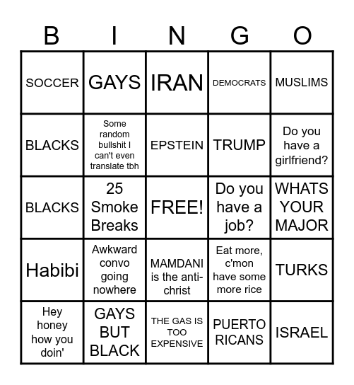 ASSYRIAN THANKSGIVING 2025 Bingo Card