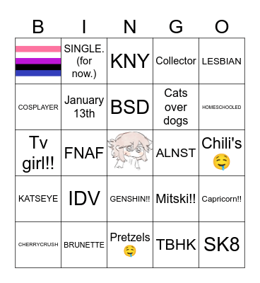 NOAH'S BINGO♡ Bingo Card