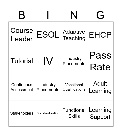 FE Bingo Card