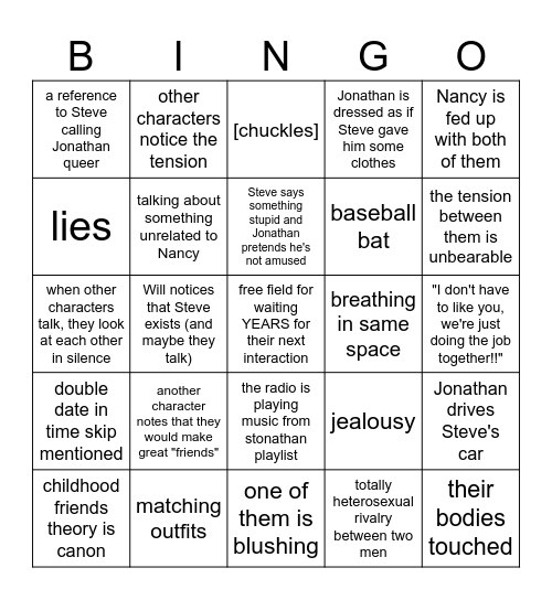 Stonathan S5 vol 1 BINGO Card