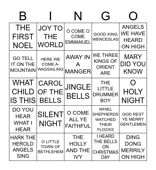 ???? Bingo Card