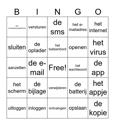 Computer Bingo Card