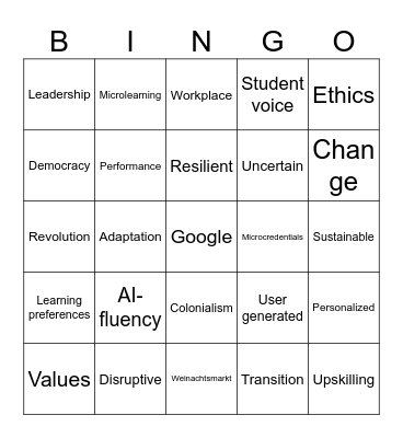 OEB 2025 Bingo Card