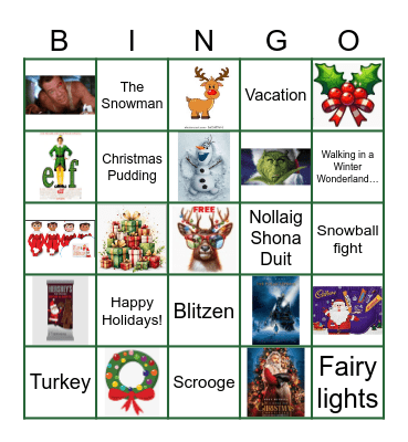 Holiday Bingo Card