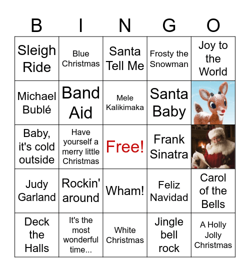 Caliber Christmas Bingo Card