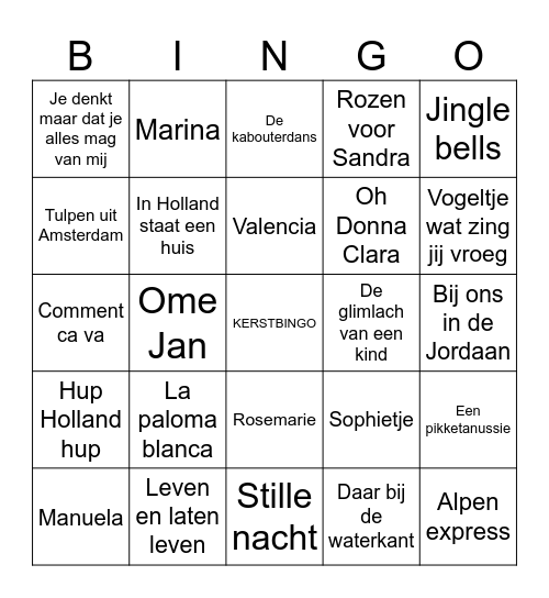 ZILVERBERK Bingo Card
