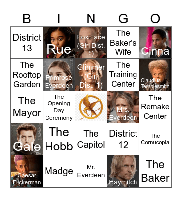 The Hunger Games Bingo Card