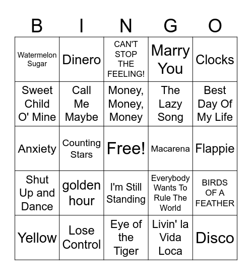 MUZIEKBINGO Card