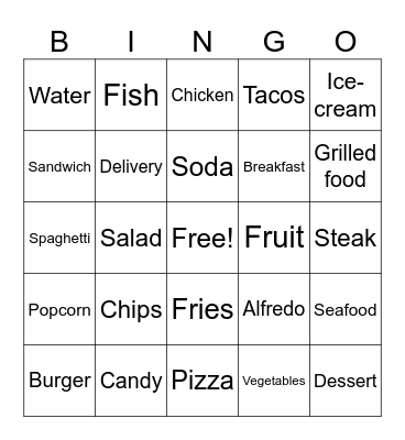 Foodie Bingo x Dope Chic Eatz Bingo Card