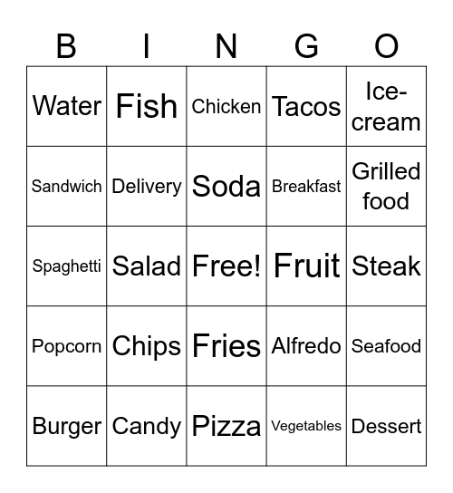 Foodie Bingo x Dope Chic Eatz Bingo Card