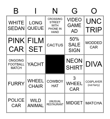 GEO BINGO Card