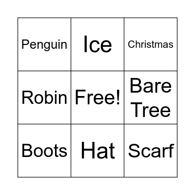 Winter Bingo Card