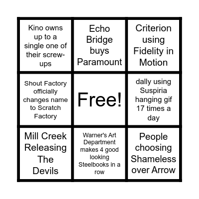 Signs of the End of Times Bingo Card