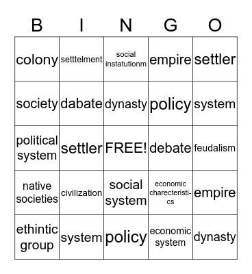 MEDIVAL  Bingo Card
