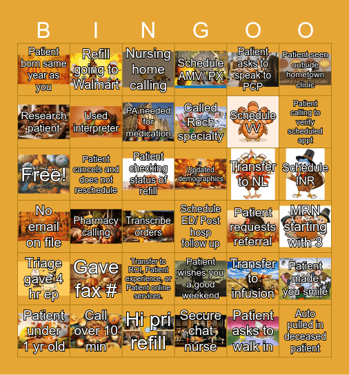 Thanksgiving Bingo 2025 Bingo Card