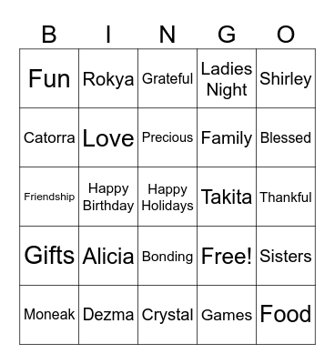 FRIENDSMAS Bingo Card