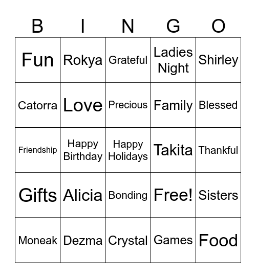 FRIENDSMAS Bingo Card