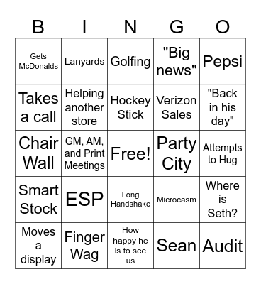Bobby's Funtime Blaster Bingo Card