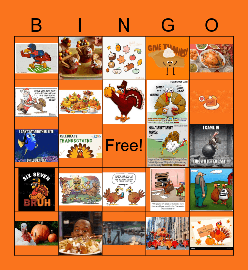 thanksgiving Bingo Card