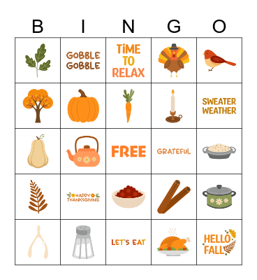 TURKEY BINGO Card