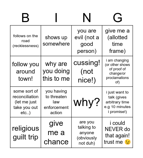 Gunther! Bingo Card