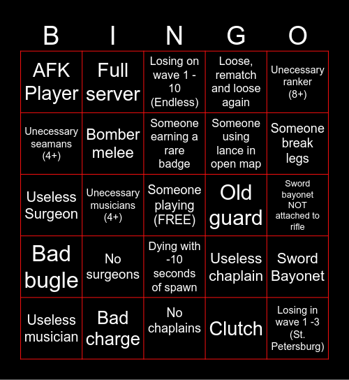 G&B ServerFinder BINGO Card