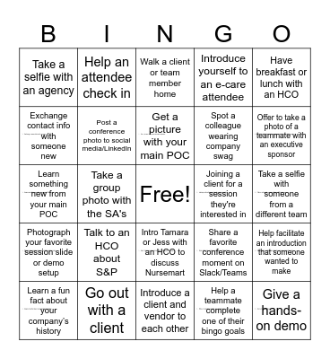 LMEC Bingo Card