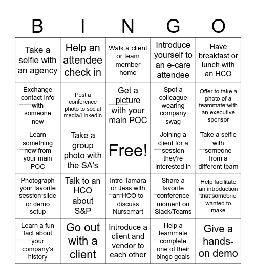 LMEC Bingo Card