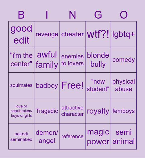 gacha life Bingo Card