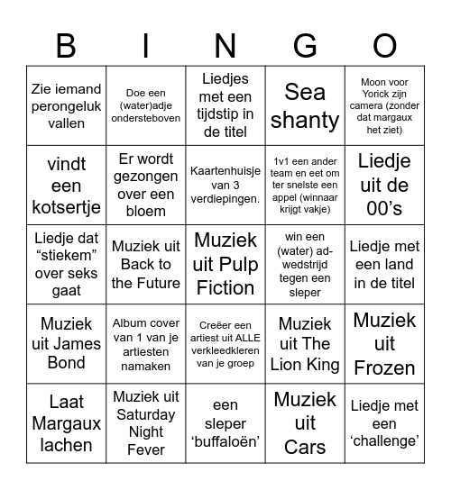 The Spotify Games 2025 Bingo Card