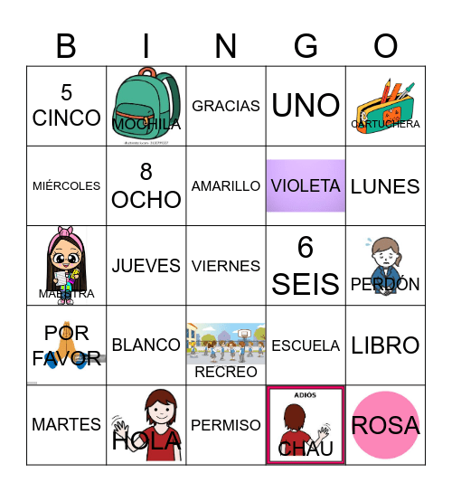 BINGO EN LENGUA DE SEÑAS Bingo Card
