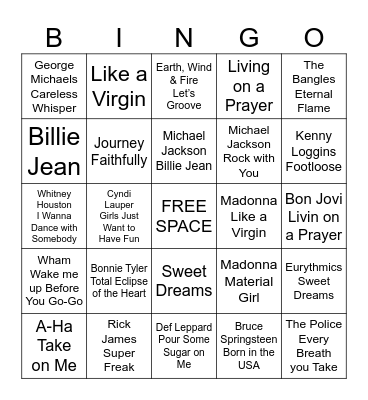 SUPERMAN Bingo Card
