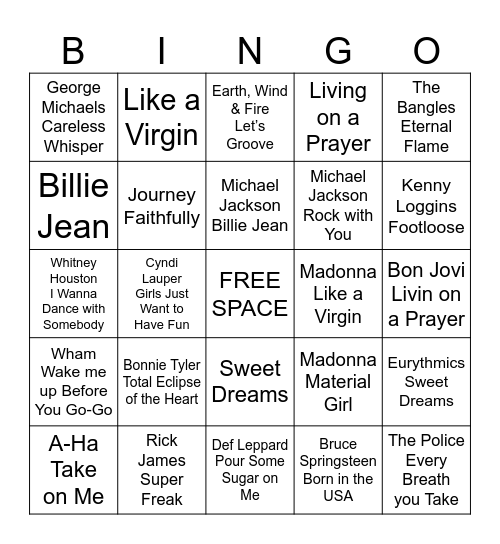 SUPERMAN Bingo Card