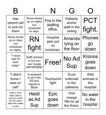 Holiday Bingo Card