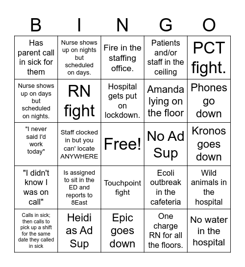 Holiday Bingo Card
